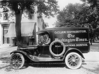 新聞用トラック（アメリカ、1919年頃）（モノクロ写真 作： Unbekannt
