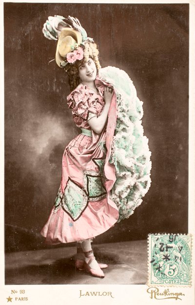 古い絵葉書/ローラー/女優 作： William M. Timlin