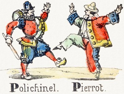 P - Polichinelle Pierrot - Child Entertainment Alphabet c.1890 (リトグラフ) 作： Unbekannt
