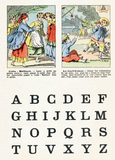 1ページ目 - 子供の遊び：コリン・メイヤール、空飛ぶ鹿 - アルファベット - 子供の娯楽 - Imagerie d