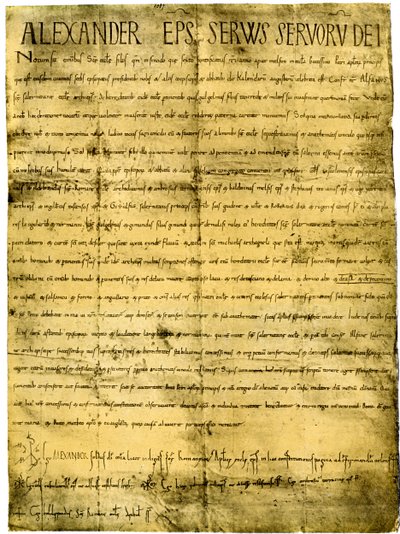 教皇アレクサンドル2世の教皇勅書 作： Unbekannter Künstler