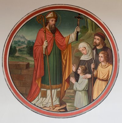 教区教会 (Sint-Denijs-Boekel、教区教会 Sint-Denijs)。 サウザイル。 壁画。 作： Unbekannter Künstler