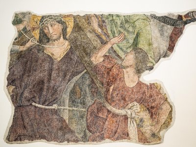 Kristuksen kärsimys, fresko Grazin katedraalissa, Graz, Steiermark, Itävalta, Eurooppa (kuva) 作： 無名の画家