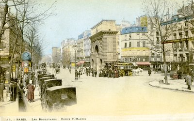 サン・マルタン門、パリ、1900年頃。 作： Unbekannter Künstler