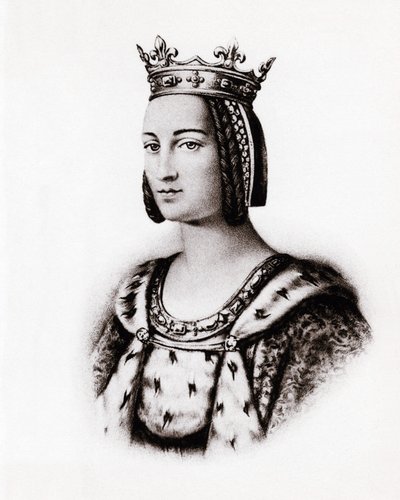 フランス王妃シャルロット・ド・サヴォア（1445-1483）の肖像、エングレーヴィング、sd. 作： Unbekannter Künstler