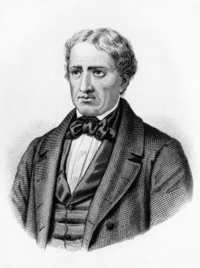 イタリアのロマン派詩人・作家・愛国者ジョヴァンニ・ベルシェ（1783-1851）の肖像、エングレーヴィング 作： William M. Timlin