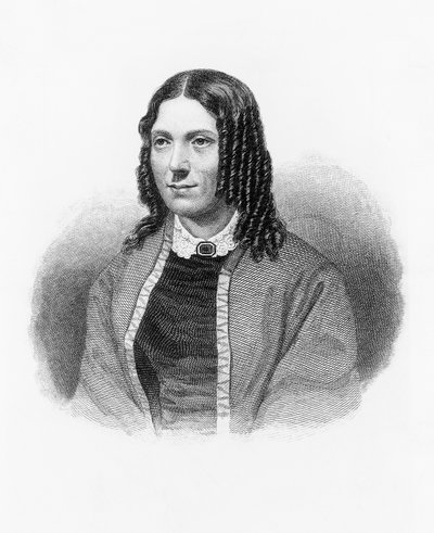 ハリエット・ビーチャー・ストウ（1811-1896）の肖像（彫刻 作： Benjamin Baud