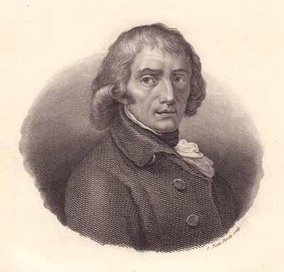 イタリアの詩人ジュゼッペ・パリーニ（1729-1799）の肖像、アンドレア・アッピアーニのデッサンをもとにピオッティが作成した銅版画 作： William M. Timlin