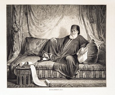 メヘメット・アリ（1769-1849）の肖像 エジプト副王 図版（「エジプト・アトラス」より 作： Unknown