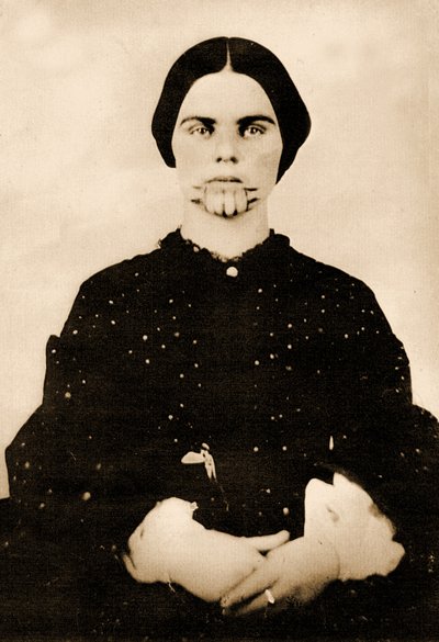 オリーブ・オートマンの肖像、1857年頃（写真 作： Unbekannt