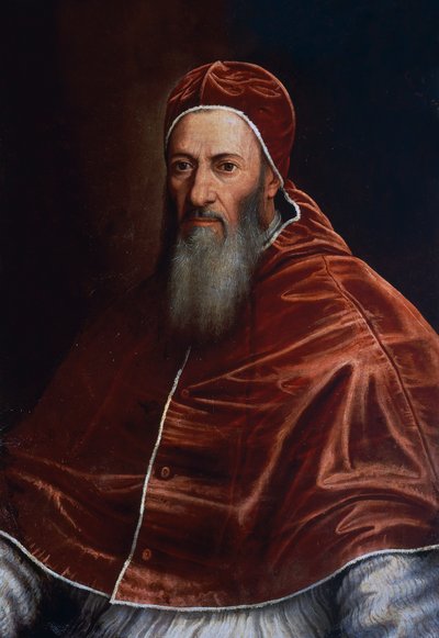 教皇ユリウス3世（1487-1555）の肖像、シピオーネ・プルツォーネ（1544-1598）の作品とされる。 作： William M. Timlin