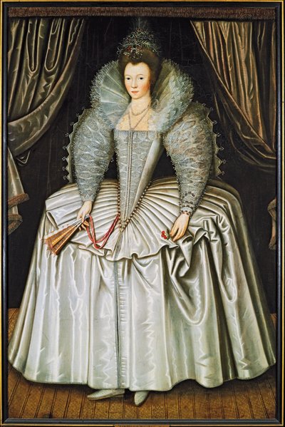 エリザベスハワードとして識別された女性の肖像、c.1595-1605 作： Unbekannt