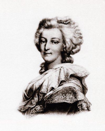 フランス王妃マリー・アントワネットの肖像（1755-1793） 19世紀のエングレーヴィング 作： Unbekannter Künstler