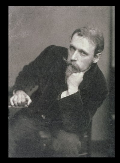Frederick Hollyer (1837-1933)によるWalter Crane (1845-1915)のポートレート写真 1886年 (白黒写真) 作： Unbekannt