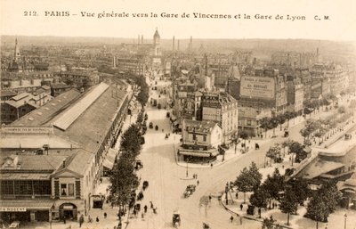 ポストカード/ヴァンセンヌ駅/リヨン駅/パリ/セーヌ/イル・ド・フランス/フランス 作： William M. Timlin