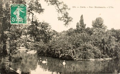 ポストカード/Parc Montsouris/パリ/セーヌ/イル・ド・フランス/フランス 作： William M. Timlin