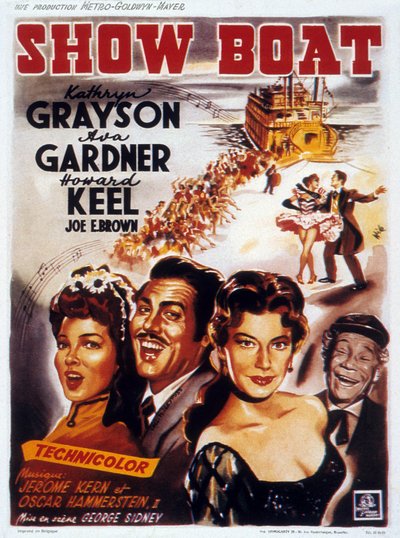 ショー・ボート」のポスター（カラーリトグラフ 作： Unbekannt