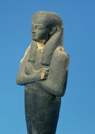 三つ編のかつらと交差した腕を持つプタフ＝ソーカル＝オシリス像 エジプト、第21～22王朝、紀元前900年頃（木製）（83306の細部 作： Unbekannt
