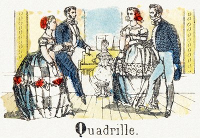 Q - Quadrille - Child Entertainment Alphabet c.1890 (リトグラフ) 作： Unbekannt