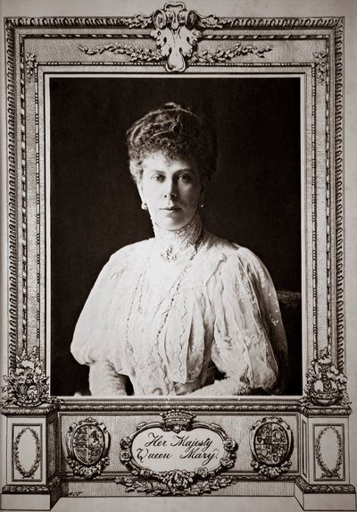 1910年、ジョージ5世の妃メアリー王妃（プリント） 作： Unbekannter Künstler