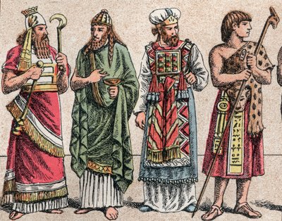 古代の宗教衣装（カラーリトグラフ 作： Unbekannt