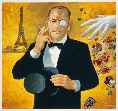 アルセーヌ・ルパン、紳士泥棒、モーリス・ルブラン文字の表現 - ストックイラスト 作： Alec Hunter