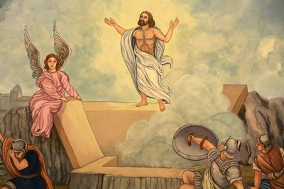 Kristuksen ylösnousemus, Eglise Saint-André, Domancy (kuva) 作： Unbekannter Künstler