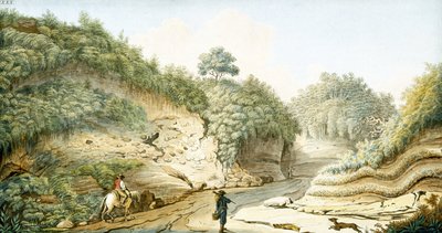 パウシリーポの洞窟からナポリ王国のピアヌーラに通じる道、1767年頃 作： Unbekannter Künstler