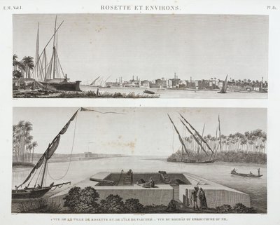 ロゼッタとナイルの河口（エジプト、1798年頃 作： Unbekannt