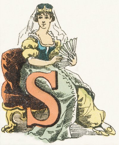 S - Sultane - Childish Alphabet, Editions Gordinne 1920 (carving) 作： Unbekannt