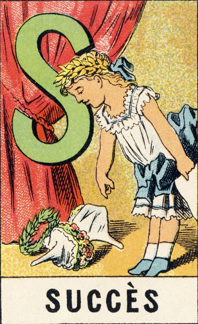 S:Succes - 「ABCD des petites filles」のエングレービング。Pellerin & Cie, imprimeur-editeur, Epinal , circa 1890.シリーズA。寸法 : 19 x 13,5 cm 作： Unbekannt