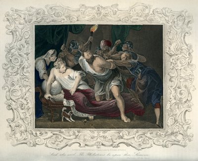 ペリシテ人に捕らえられたサムソン - 聖書 作： Unbekannter Künstler