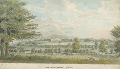サンドンホール：水彩画、1797年 作： Unbekannt