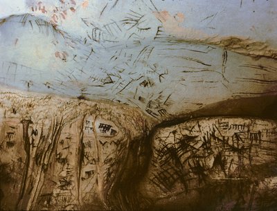 回路図記号、新石器時代の岩絵、c。 紀元前5千年紀（写真） 作： Unbekannter Künstler