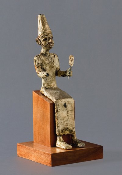カナン神話の戦争の神、バアルの着席した置物、メギド、紀元前1300〜1200年頃 作： Unbekannt