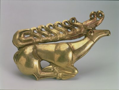 倒れた雄鹿の形をした盾の紋章 スキタイ人 前7世紀後半～前6世紀前半（金色 作： Unbekannt