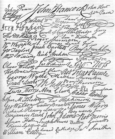 Allekirjoitukset itsenäisyysjulistukselle, Amerikka 作： Unbekannter Künstler