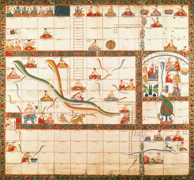 蛇と梯子-天国と地獄への道 18世紀半ば 作： Unbekannt