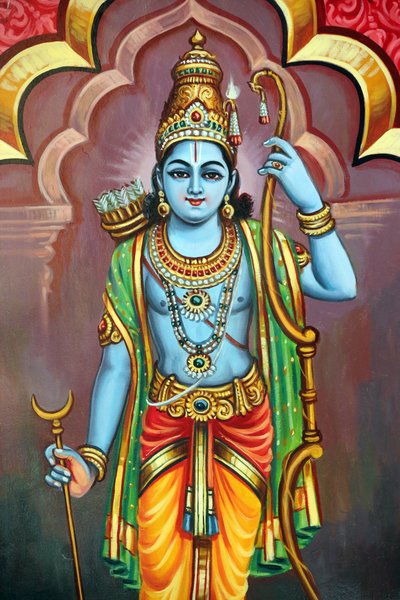 ヒンドゥー教の寺院、Sri Vadapathira Kaliamman。ヴィシュヌのアヴァター。ラーマ神の7番目の化身。シンガポール 作： Unbekannt