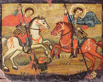 St.George and St.Demetrios、ギリシャ語 (地方) 作： Unbekannter Künstler