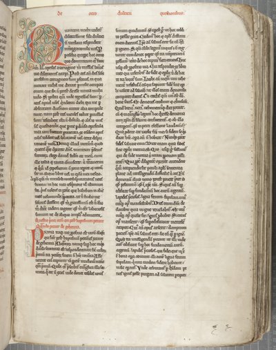 ヒッポの聖アウグスティヌス「オペラ」、Fol 106 recto、c.1200（羊皮紙にペンとインク 作： Unbekannt