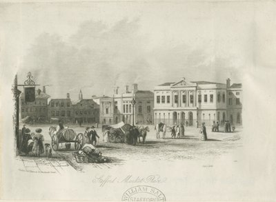 スタッフォード-市場の場所：彫刻、nd [c 1841] 作： Unbekannt