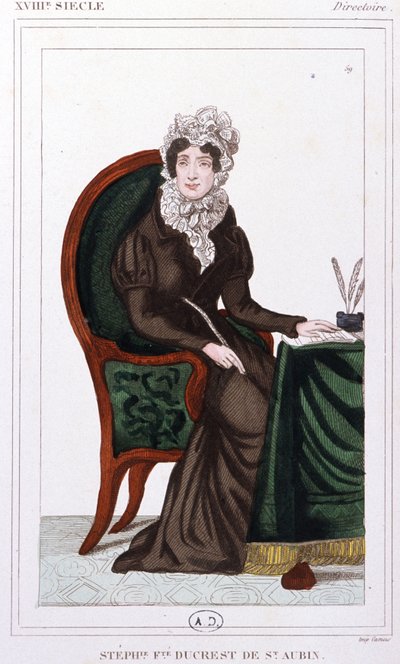 ジェニス伯爵夫人ステファニー・デュクレ・ド・サン・トーバン 1810年頃（エングレーヴィング） 作： Unbekannter Künstler