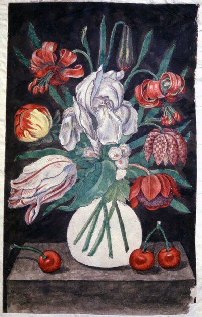静物、1920年頃（水彩画） 作： Unbekannter Künstler