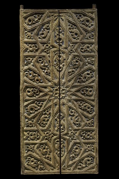 幕屋の扉スペイン、1450-1500年頃木の彫刻と彩色が施されています。ルーヴル美術館 作： William M. Timlin