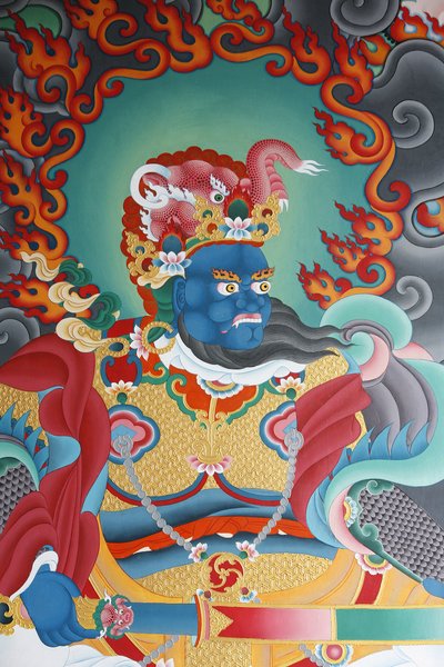 南を守る寺の守衛、名前はヴィルダカ。ネパール、カトマンズ、コパン僧院 作： Unbekannt