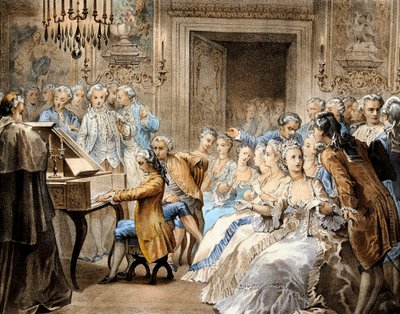 オーストリアの作曲家、ヴォルフガング・アマデウス・モーツァルト（1756-1791）が14歳の時、グレゴリオ・アレグリの「ミゼレーレ」を暗譜で演奏した。 作： Unbekannter Künstler