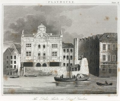 ドーセット・ガーデンズのデューク・シアター」、ロンドン、1820年頃 作： Unbekannt