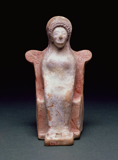 女神アテナ」ギリシャ、紀元前490年頃（テラコッタ、顔料 作： Unbekannt