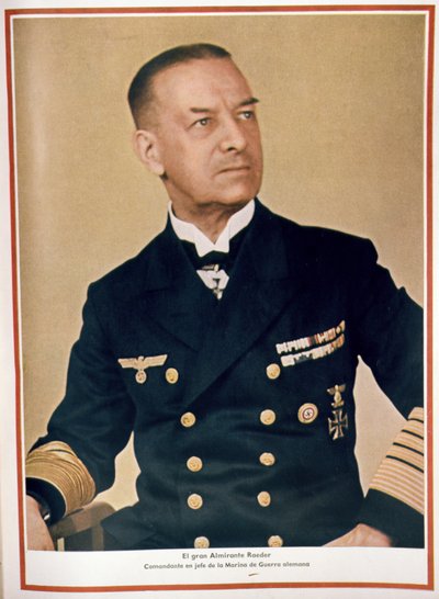 レーダー大提督（1876-1960）海兵隊司令長官（「シグナル」誌第3号1943年2月初版より）（写真 作： Unbekannter Künstler